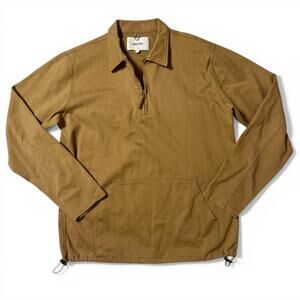 Kestin Derby Half Zip Sweat in Tobacco Japanese Jersey Mens Size M Pocket NEW